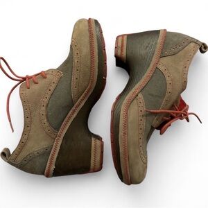 Jambu Women’s Tan and Pink Oxford Wedge | 7